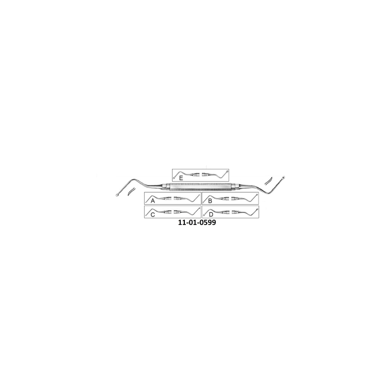 Miller-Colburn Bone Curette, double-ended